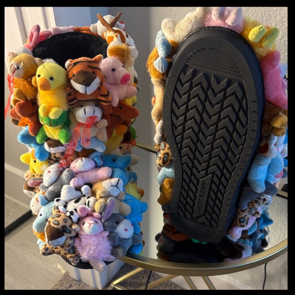 Colorful Plush Animal Winter Boots